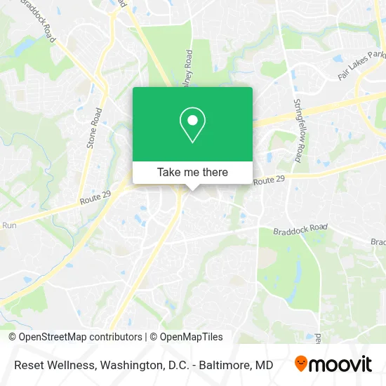 Reset Wellness map