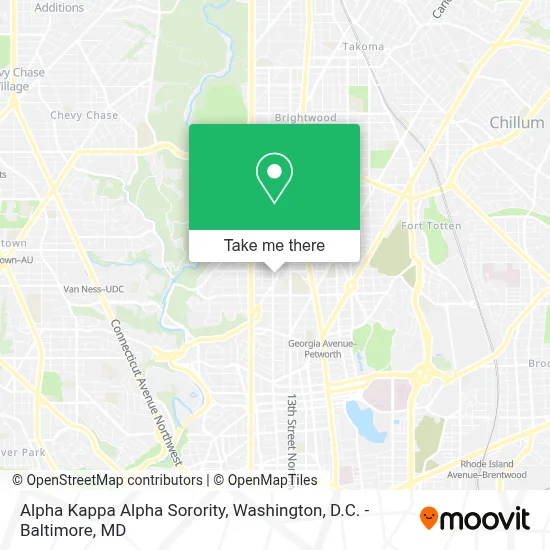 Alpha Kappa Alpha Sorority map