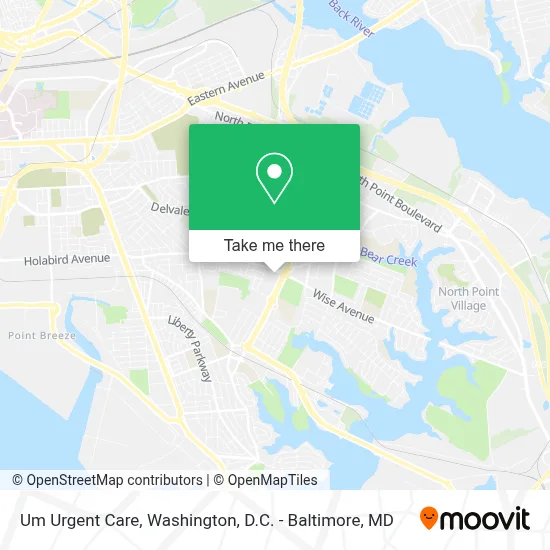 Um Urgent Care map