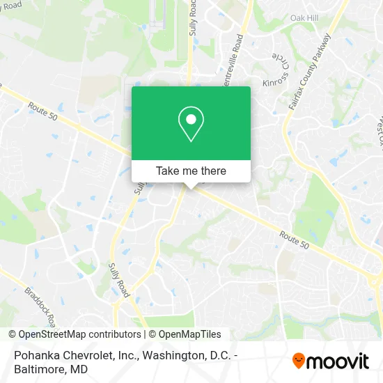 Pohanka Chevrolet, Inc. map