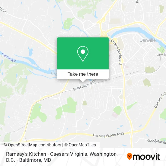 Ramsay's Kitchen - Caesars Virginia map