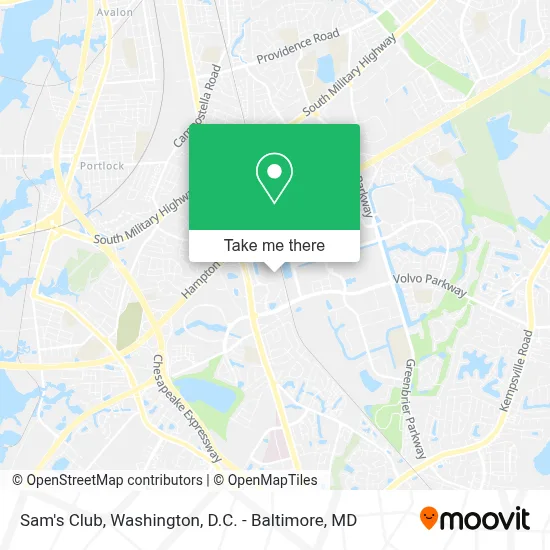 Sam's Club map