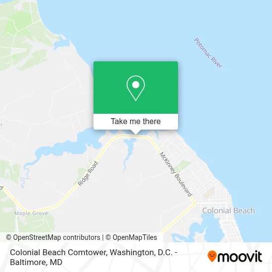 Colonial Beach Comtower map