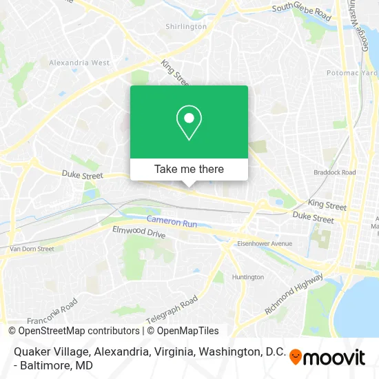 Quaker Village, Alexandria, Virginia map