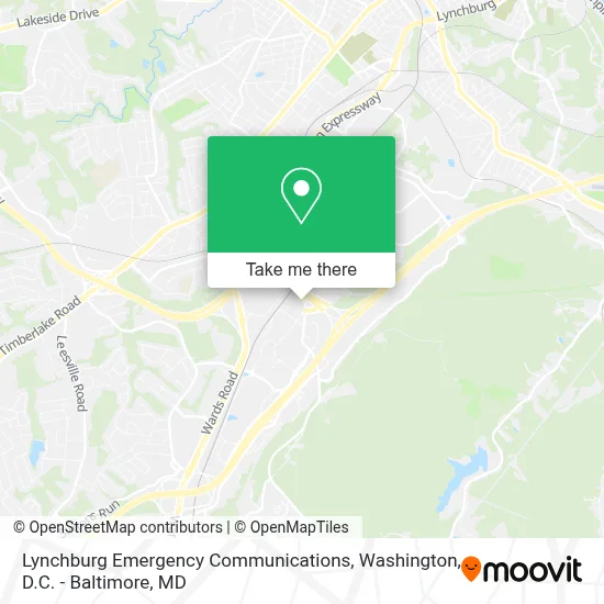 Lynchburg Emergency Communications map