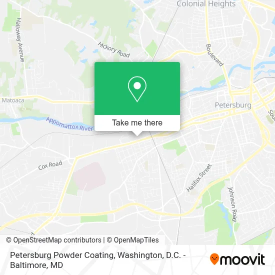 Petersburg Powder Coating map