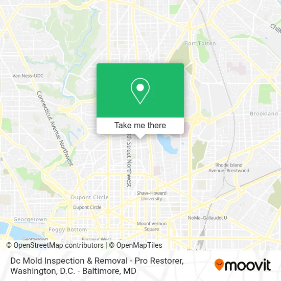 Dc Mold Inspection & Removal - Pro Restorer map