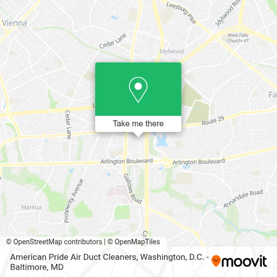 American Pride Air Duct Cleaners map