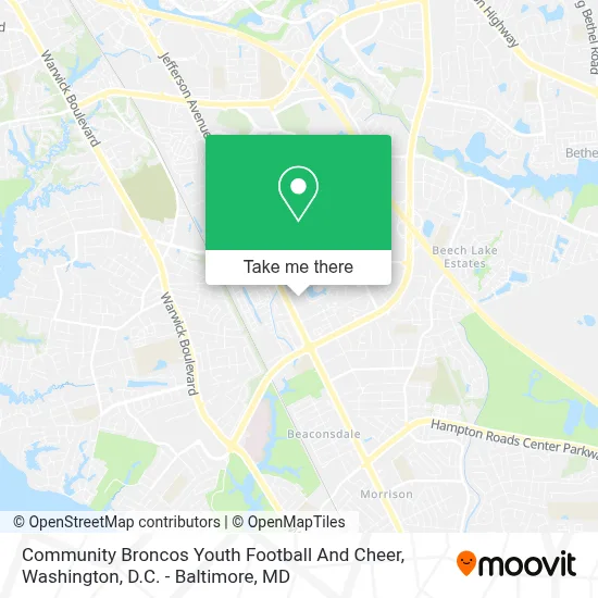 Community Broncos Youth Football And Cheer map
