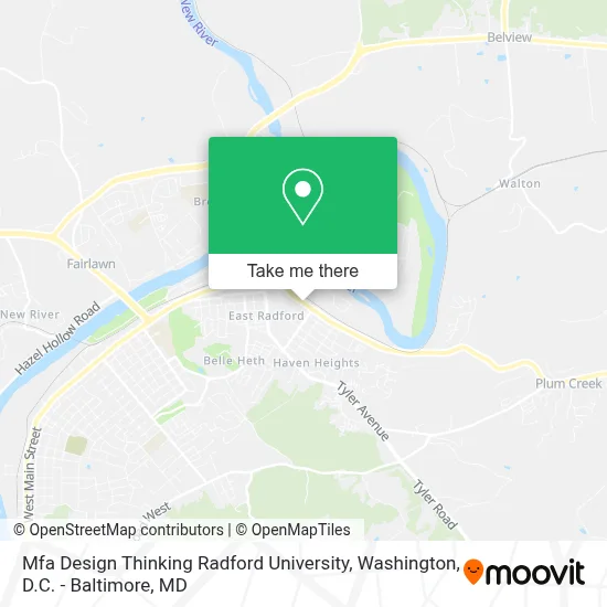 Mfa Design Thinking Radford University map