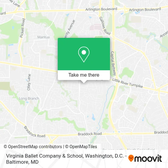 Virginia Ballet Company & School map