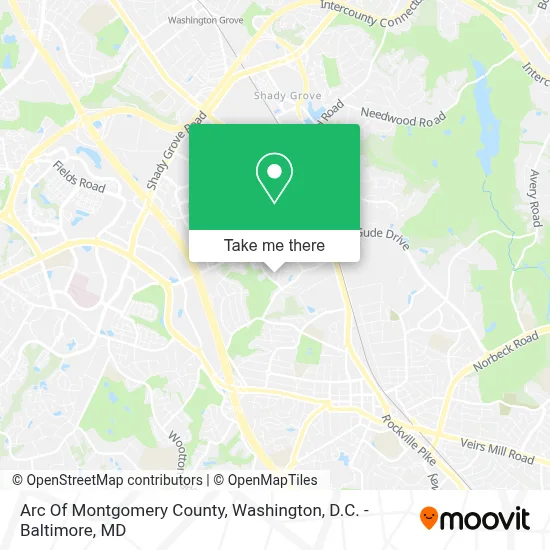 Arc Of Montgomery County map