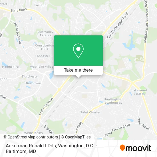 Ackerman Ronald I Dds map