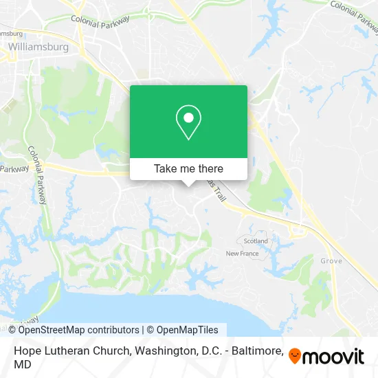 Hope Lutheran Church map
