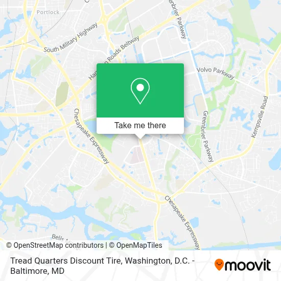 Tread Quarters Discount Tire map