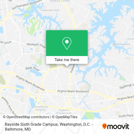 Bayside Sixth Grade Campus map