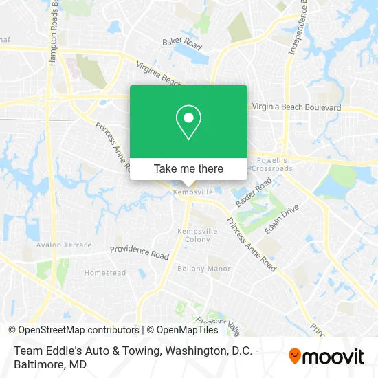 Team Eddie's Auto & Towing map