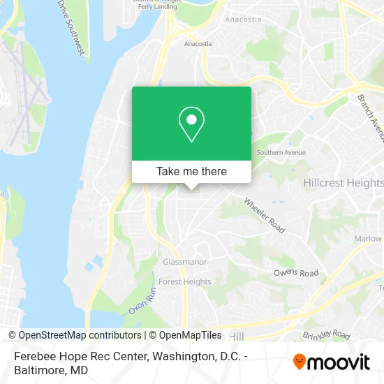 Ferebee Hope Rec Center map