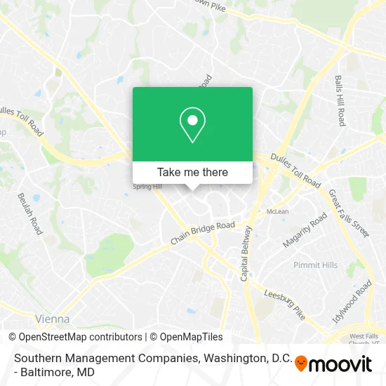 Southern Management Companies map