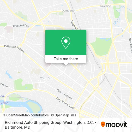 Richmond Auto Shipping Group map
