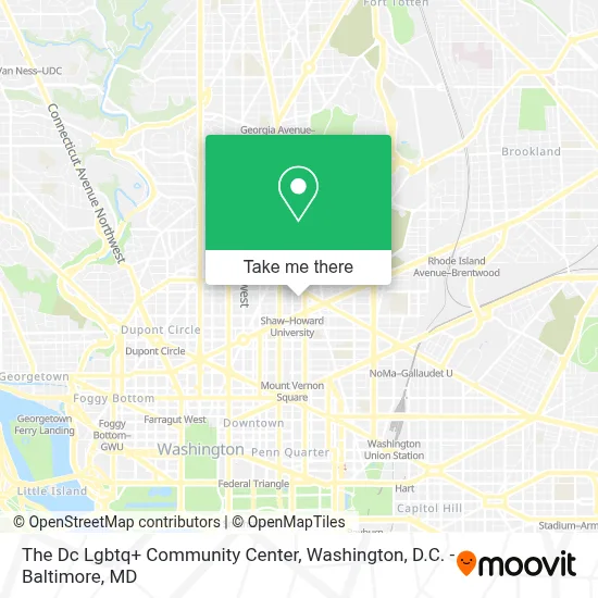 The Dc Lgbtq+ Community Center map
