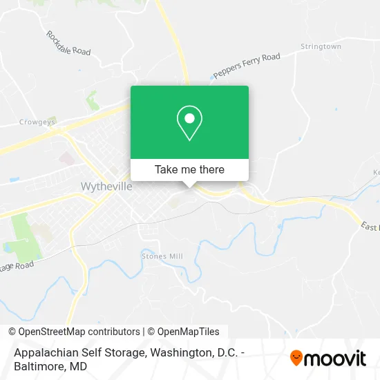 Appalachian Self Storage map