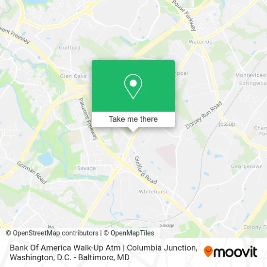 Bank Of America Walk-Up Atm | Columbia Junction map