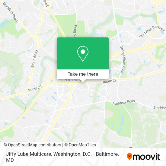 Jiffy Lube Multicare map