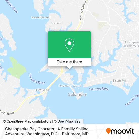 Chesapeake Bay Charters - A Familiy Sailing Adventure map