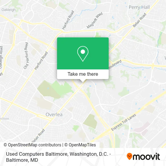 Used Computers Baltimore map