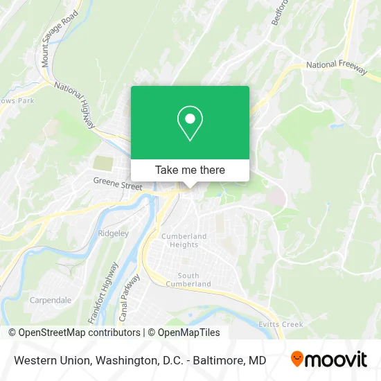 Western Union map