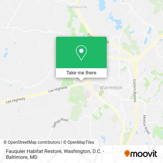 Fauquier Habitat Restore map