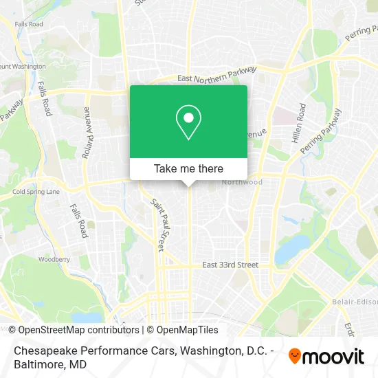 Chesapeake Performance Cars map