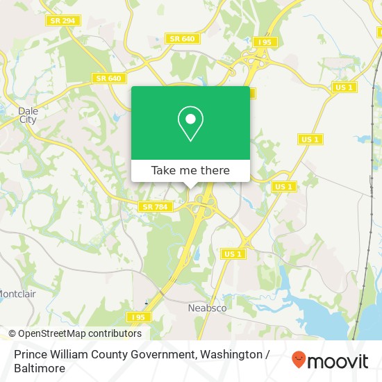 Prince William County Government map