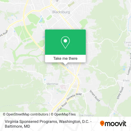 Virginia Sponsered Programs map