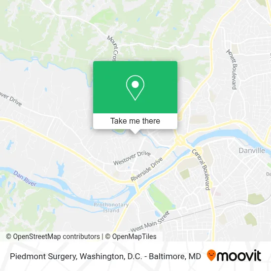 Piedmont Surgery map