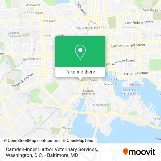 Camden-Inner Harbor Veterinary Services map
