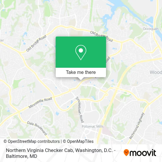 Northern Virginia Checker Cab map