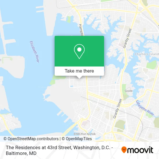 The Residences at 43rd Street map