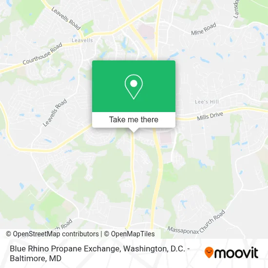 Blue Rhino Propane Exchange map