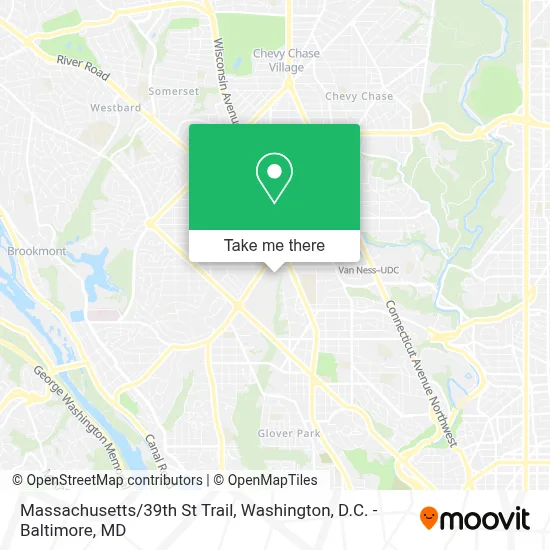 Massachusetts/39th St Trail map