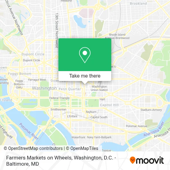 Farmers Markets on Wheels map