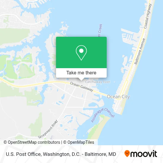 U.S. Post Office map