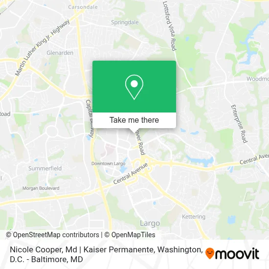 Nicole Cooper, Md | Kaiser Permanente map