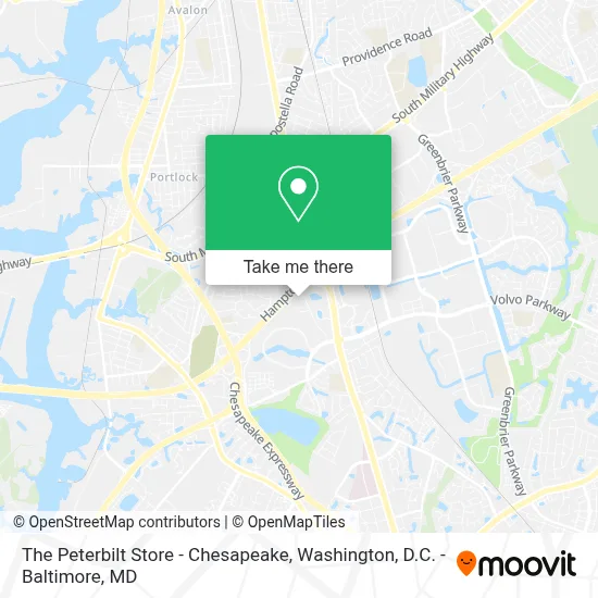 The Peterbilt Store - Chesapeake map