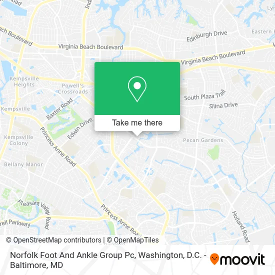 Norfolk Foot And Ankle Group Pc map