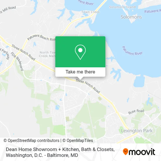 Dean Home Showroom + Kitchen, Bath & Closets map