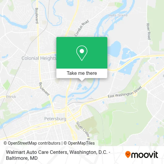 Walmart Auto Care Centers map