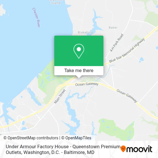 Under Armour Factory House - Queenstown Premium Outlets map