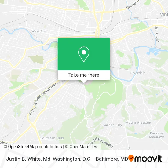 Justin B. White, Md map